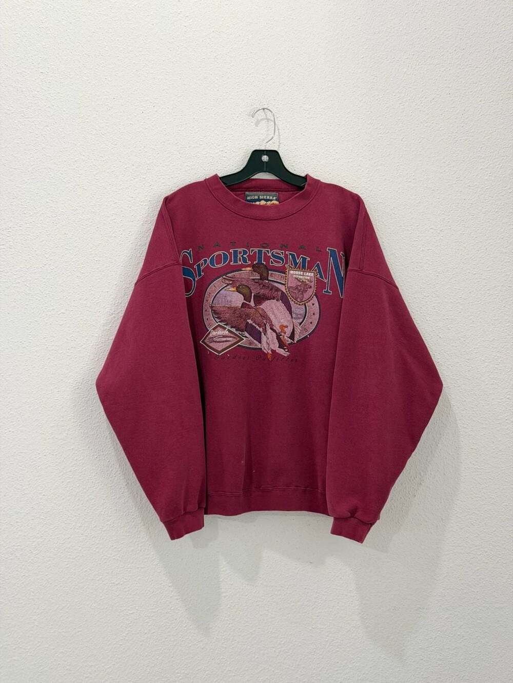 Vintage 90s High Sierra National Sportsman Moose Lake Expedition Crewneck Large